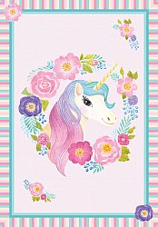 Kinderteppich - Unicorn Flowers (rosa)