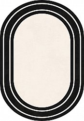 Ovaler Teppich - Josie (schwarz)