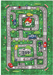 Kinderteppich - Village Road (grün)