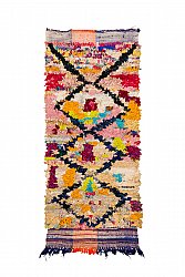 Marokkanischer Berber Teppich Boucherouite 90 x 215 cm