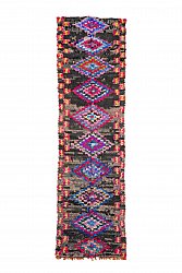 Marokkanischer Berber Teppich Boucherouite 305 x 85 cm