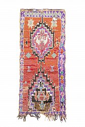 Marokkanische Berber Teppich Boucherouite 220 x 105 cm