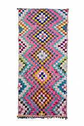 Marokkanischer Berber Teppich Boucherouite 340 x 155 cm