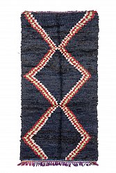 Marokkanische Berber Teppich Boucherouite 265 x 135 cm