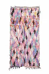Marokkanische Berber Teppich Boucherouite 220 x 105 cm