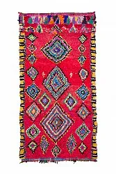 Marokkanischer Berber Teppich Boucherouite 290 x 140 cm