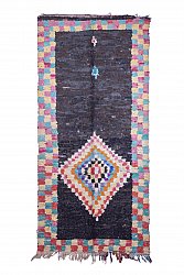 Marokkanische Berber Teppich Boucherouite 295 x 140 cm