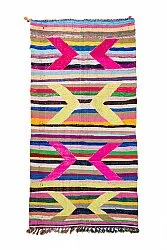 Marokkanischer Berber Teppich Boucherouite 135 x 260 cm