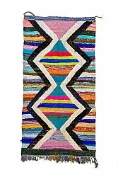 Marokkanischer Berber Teppich Boucherouite 135 x 245 cm