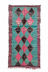 Marokkanischer Berber Teppich Boucherouite 280 x 125 cm
