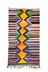 Marokkanischer Berber Teppich Boucherouite 150 x 285 cm