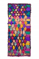 Marokkanischer Berber Teppich Boucherouite 255 x 110 cm