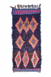 Marokkanische Berber Teppich Boucherouite 230 x 105 cm