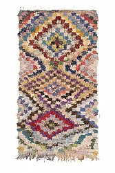 Marokkanische Berber Teppich Boucherouite 230 x 125 cm