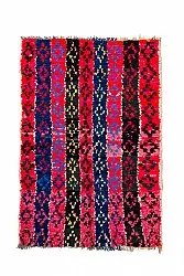 Marokkanischer Berber Teppich Boucherouite 135 x 205 cm