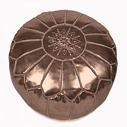 Sitzpoufs - Marokkanischer Leder-Pouf (Bronze)