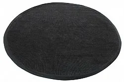Rund Teppich (sisal) - Agave (schwarz)