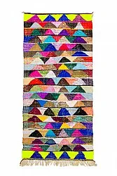 Marokkanischer Berber Teppich Boucherouite 135 x 290 cm