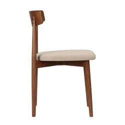Stuhl - Ystad (nussbaum/beige) - 2 Stck.