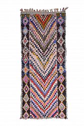Marokkanischer Berber Teppich Boucherouite 290 x 120 cm