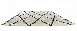 Hochflorteppiche - Alia (schwarz/weiß)