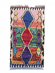 Marokkanischer Berber Teppich Boucherouite 160 x 105 cm