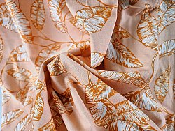 Vorhänge - Baumwollvorhang - Leaves (orange)