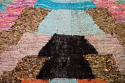 Marokkanischer Berber Teppich Boucherouite 125 x 250 cm