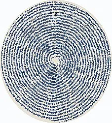 Rund Teppich - Brussels Swirl (blau)