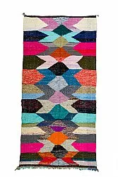 Marokkanischer Berber Teppich Boucherouite 145 x 295 cm