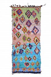Marokkanischer Berber Teppich Boucherouite 260 x 125 cm