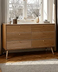 Kommode - Prime - 6 lådor (eiche)
