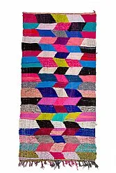 Marokkanischer Berber Teppich Boucherouite 150 x 305 cm