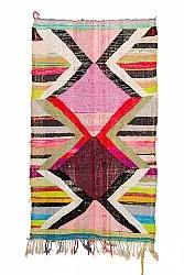Marokkanischer Berber Teppich Boucherouite 135 x 245 cm