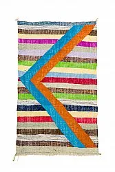 Marokkanischer Berber Teppich Boucherouite 125 x 215 cm