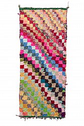 Marokkanischer Berber Teppich Boucherouite 280 x 115 cm