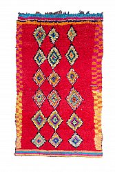 Marokkanische Berber Teppich Boucherouite 245 x 105 cm