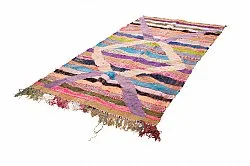 Marokkanischer Berber Teppich Boucherouite 125 x 265 cm