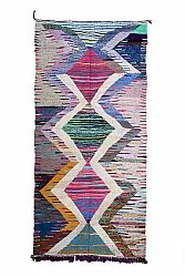 Marokkanischer Berber Teppich Boucherouite 145 x 310 cm