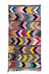 Marokkanischer Berber Teppich Boucherouite 160 x 325 cm