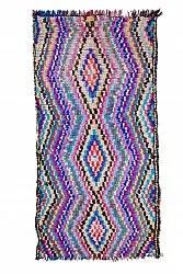 Marokkanischer Berber Teppich Boucherouite 305 x 155 cm