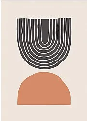 Wilton-Teppich - Malo (beige/schwarz/orange)