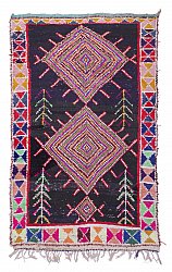 Marokkanische Berber Teppich Boucherouite 260 x 150 cm