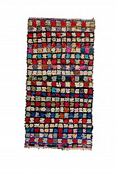 Marokkanische Berber Teppich Boucherouite 210 x 105 cm