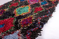 Marokkanische Berber Teppich Boucherouite 255 x 110 cm