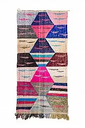 Marokkanischer Berber Teppich Boucherouite 125 x 260 cm