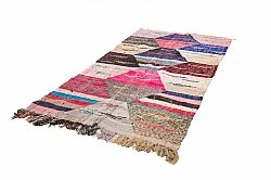 Marokkanischer Berber Teppich Boucherouite 125 x 260 cm