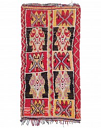 Marokkanische Berber Teppich Boucherouite 220 x 115 cm