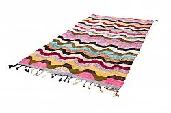Marokkanischer Berber Teppich Boucherouite 140 x 265 cm