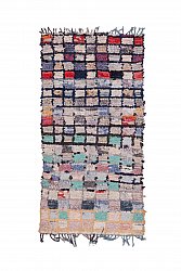 Marokkanische Berber Teppich Boucherouite 225 x 110 cm